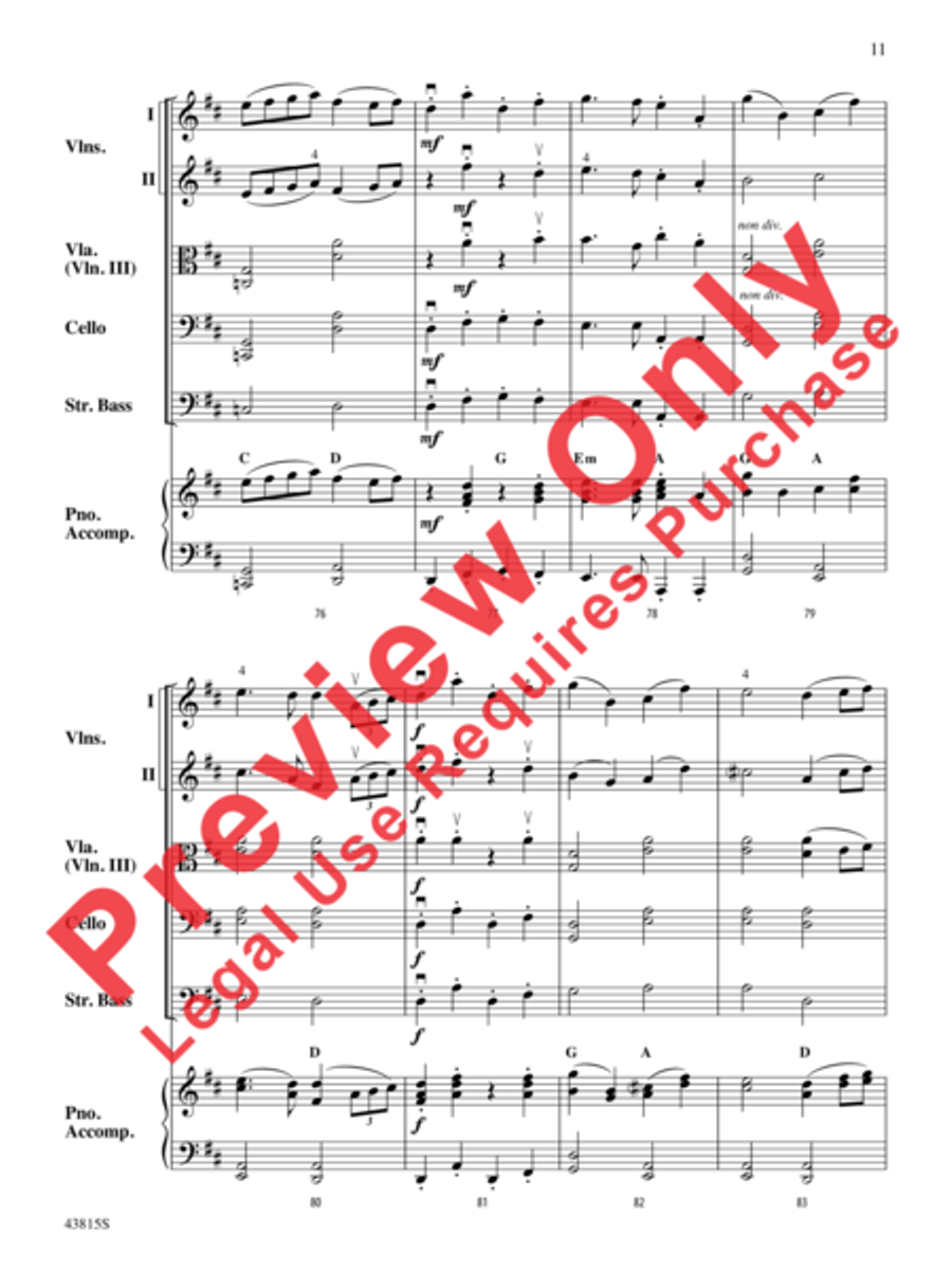 A Revolutionary War Tale String Orchestra scores gallery preview page 12