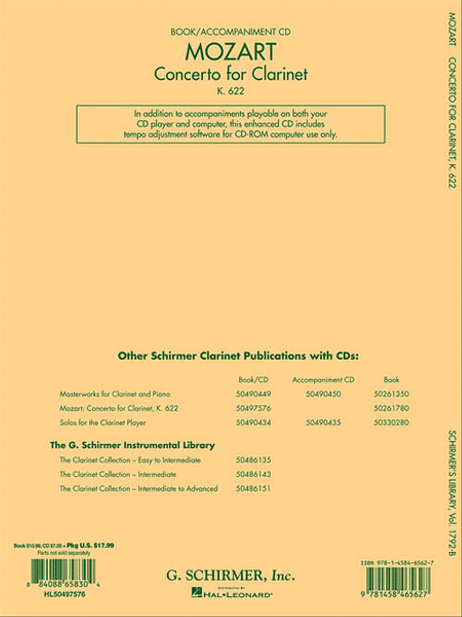 Wolfgang Amadeus Mozart – Concerto for Clarinet, K. 622 Clarinet Solo scores gallery preview page 2