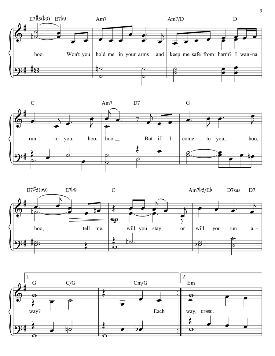 Run To You Voice scores gallery preview page 3