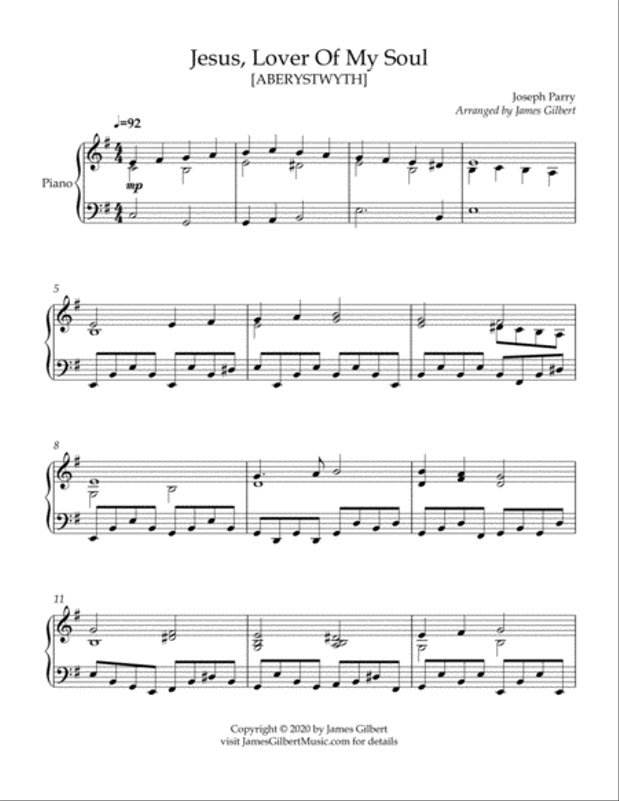 Jesus, Lover Of My Soul Jesus, Lover Of My Soul Piano Solo scores gallery preview page 2