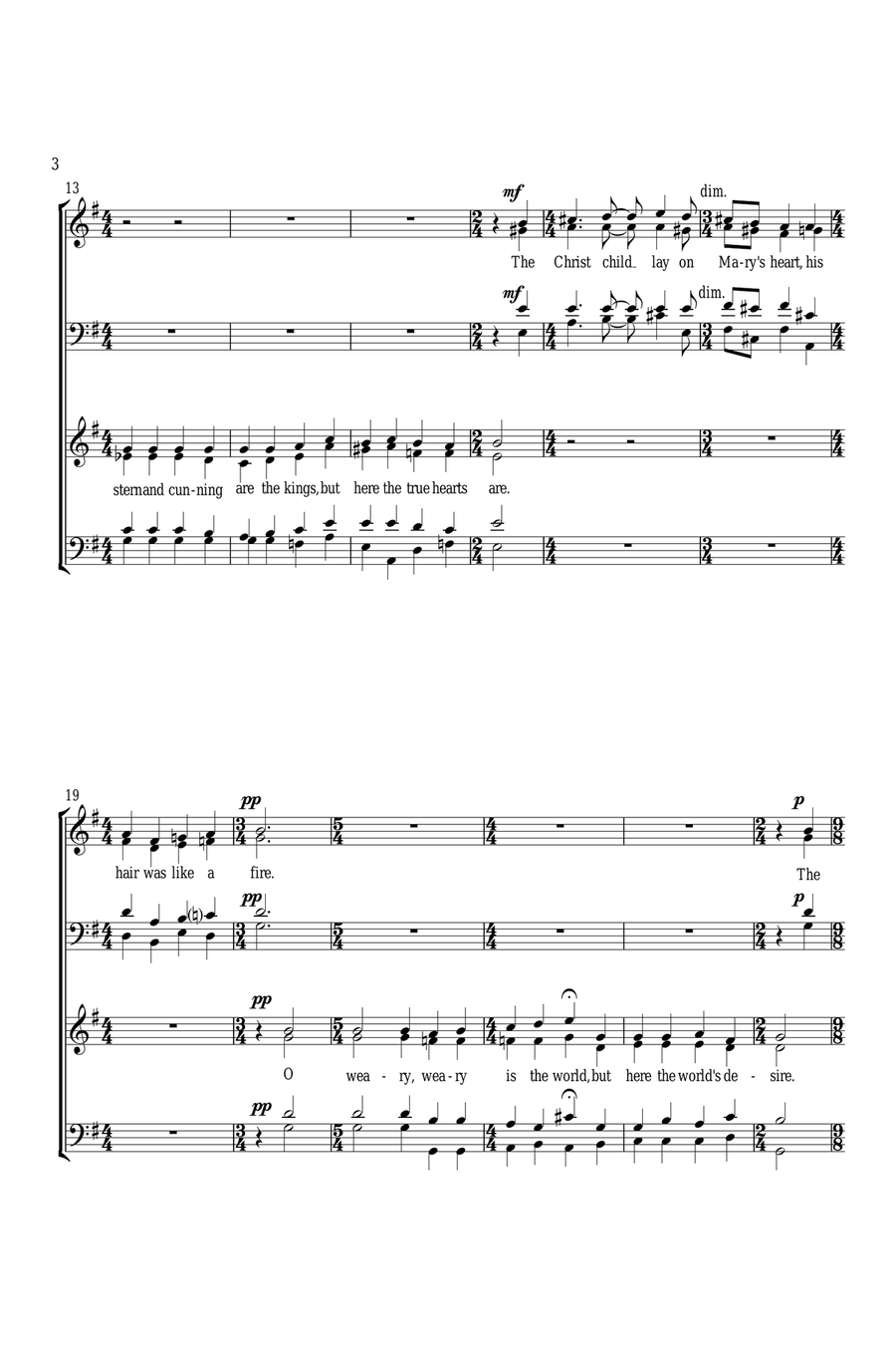And All The Stars Looked Down 4-Part scores gallery preview page 4