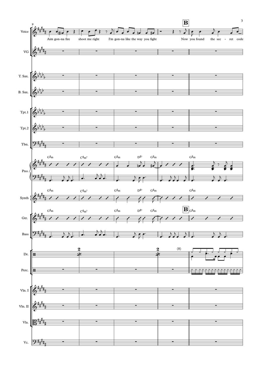 Sexbomb Choir scores gallery preview page 3