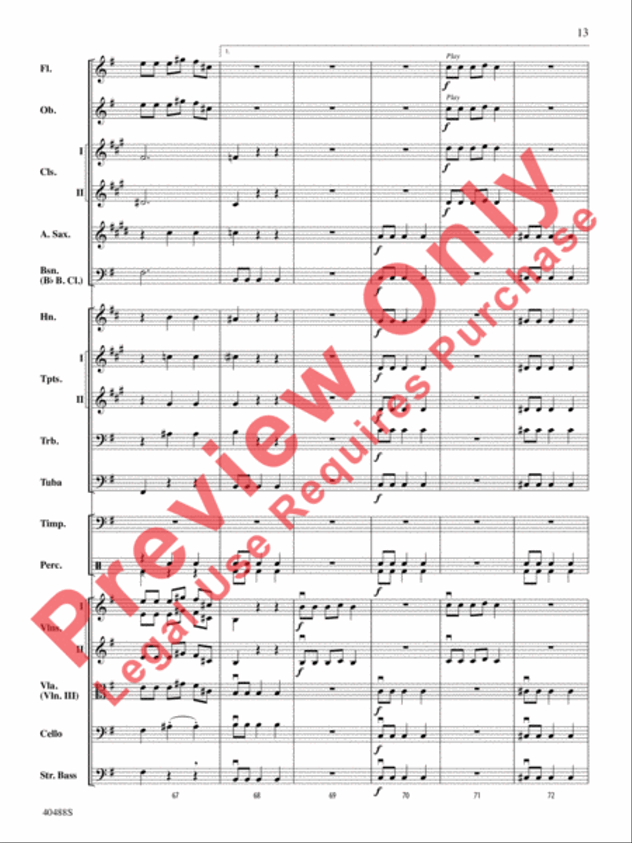 Overture to Die Fledermaus Full Orchestra scores gallery preview page 14
