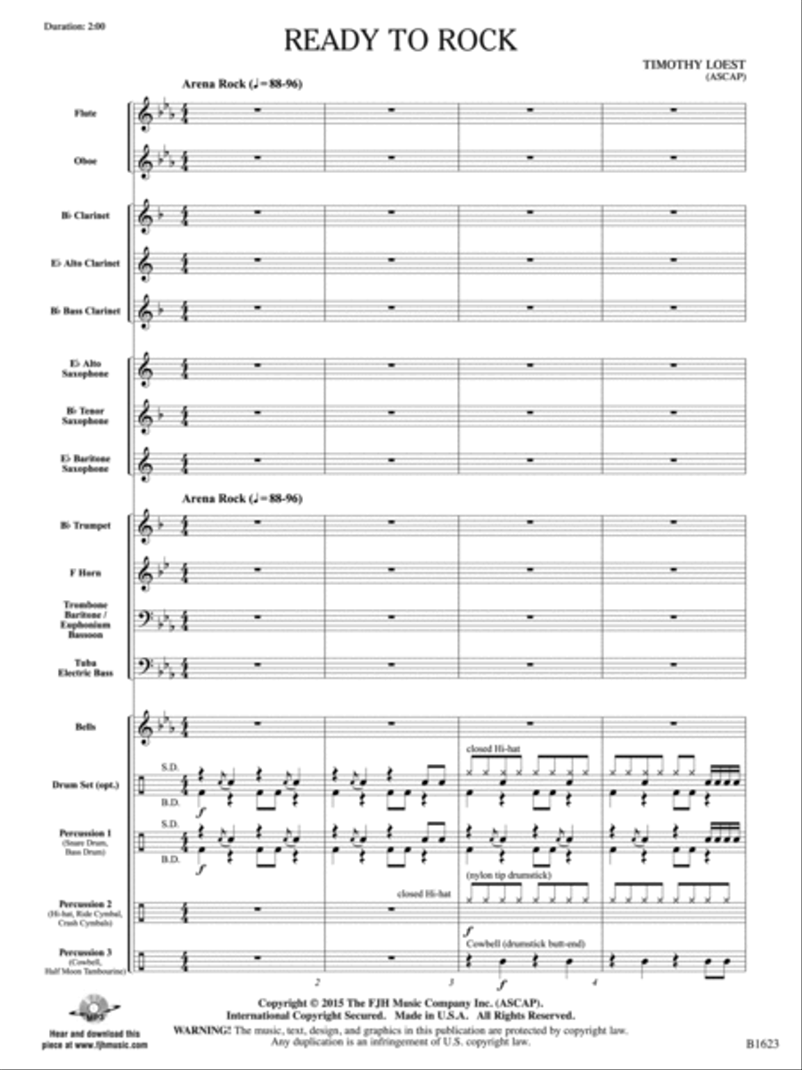 Ready to Rock: Score Concert Band scores gallery preview page 3