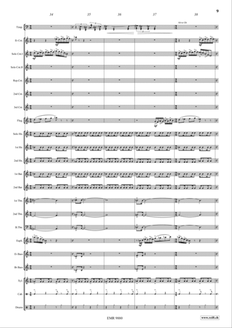 Night Sketches Brass Band scores gallery preview page 9