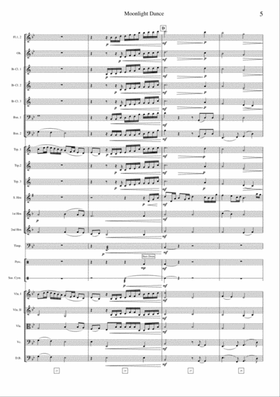 Moonlight Dance - Symphonic Version (Full Score + Parts) Full Orchestra scores gallery preview page 5