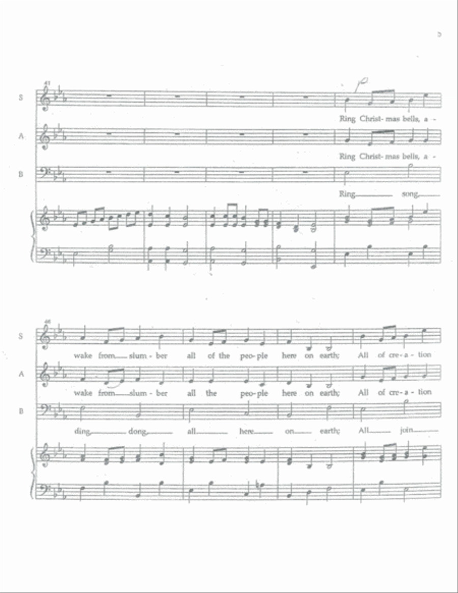Ring Christmas Bells Voice scores gallery preview page 5