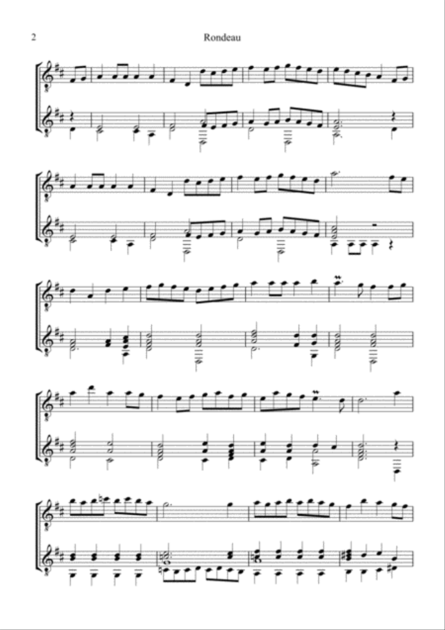 Rondeau for guitar duo Rondeau for guitar duo Acoustic Guitar scores gallery preview page 2
