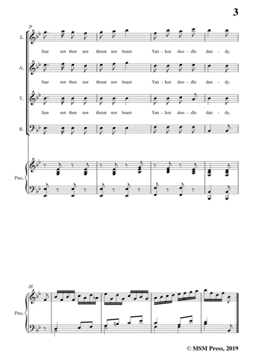 Nameless-Yankee Doodle (Patriotic),in B flat Major,for Voice and Piano image number null
