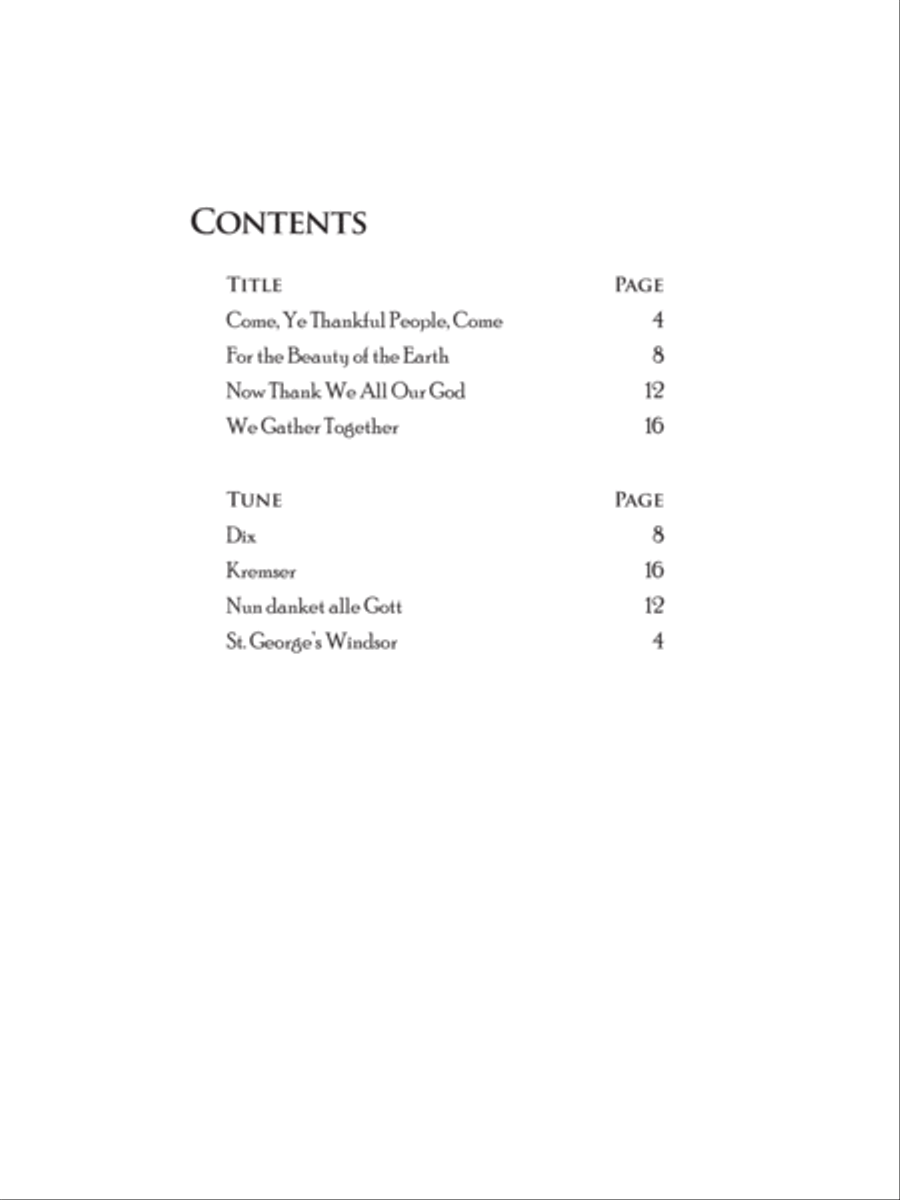 Come, Ye Thankful People, Come: Four Thanksgiving Preludes for Organ Organ Solo scores gallery preview page 2