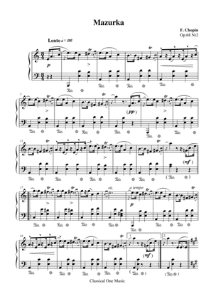 Book cover for Chopin - Mazurka a-minor Op.68,2 for piano solo
