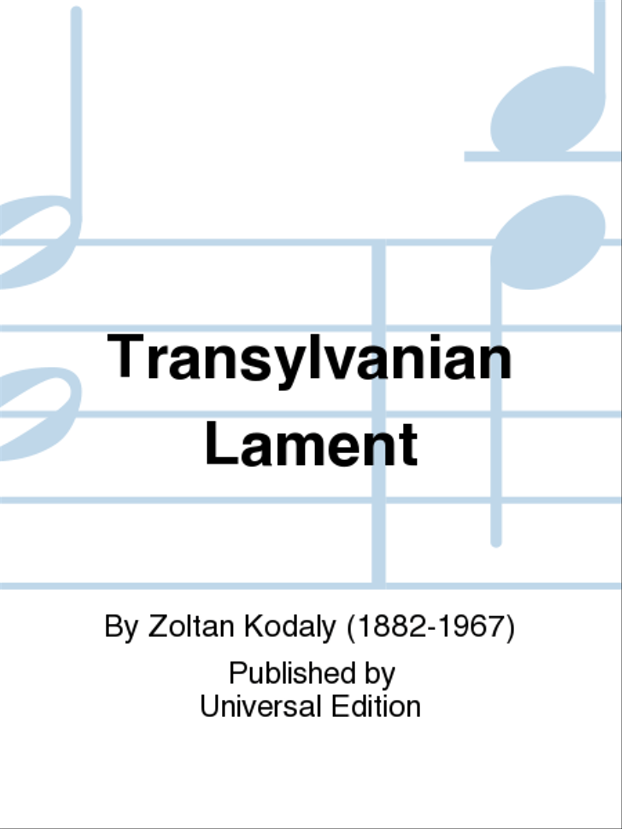 Transylvanian Lament Transylvanian Lament 4-Part scores gallery preview page 1