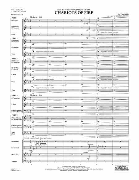 Chariots of Fire - Conductor Score (Full Score)
