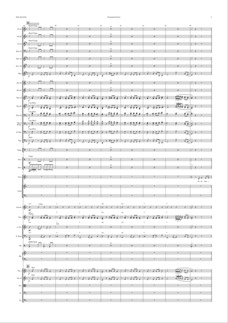 Feliz Navidad Full Orchestra scores gallery preview page 3
