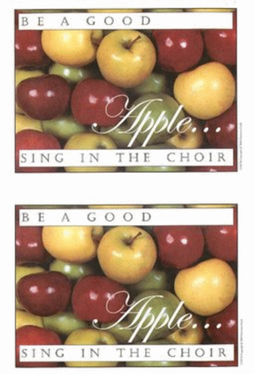 Postcard - Be a Good Apple Sing in the Choir