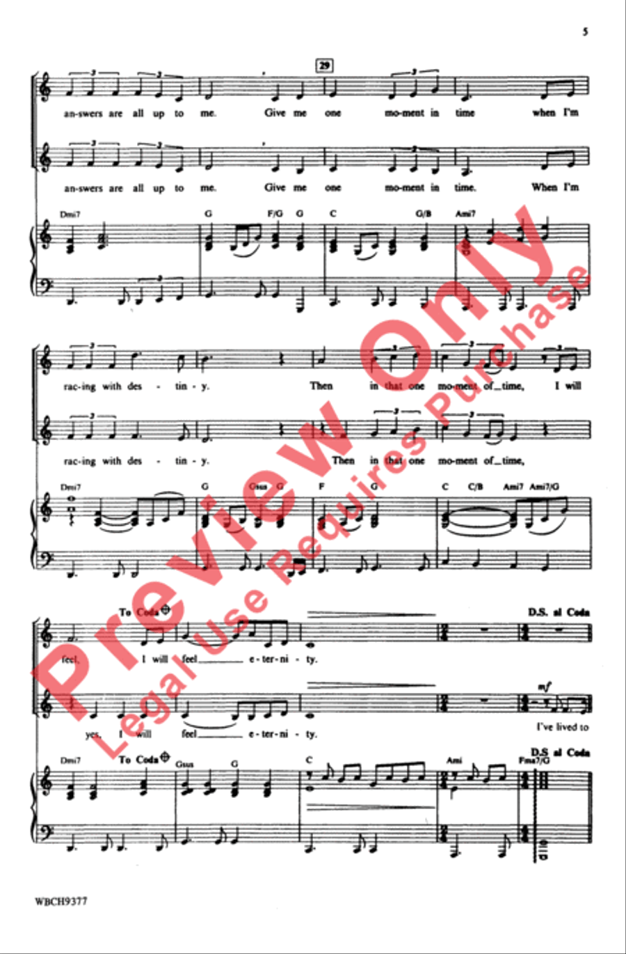 One Moment in Time 2-Part scores gallery preview page 5
