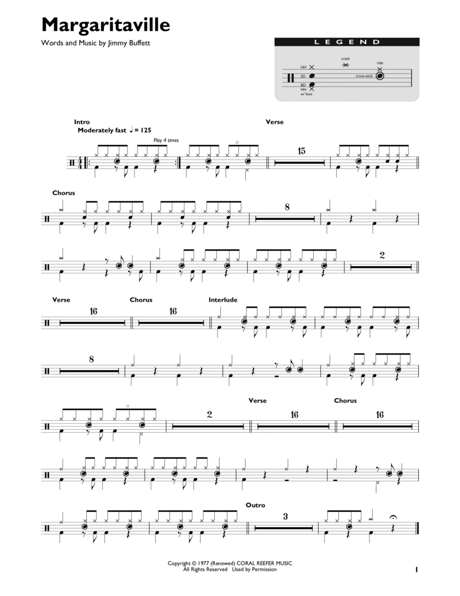 Margaritaville Drum Set scores gallery preview page 1