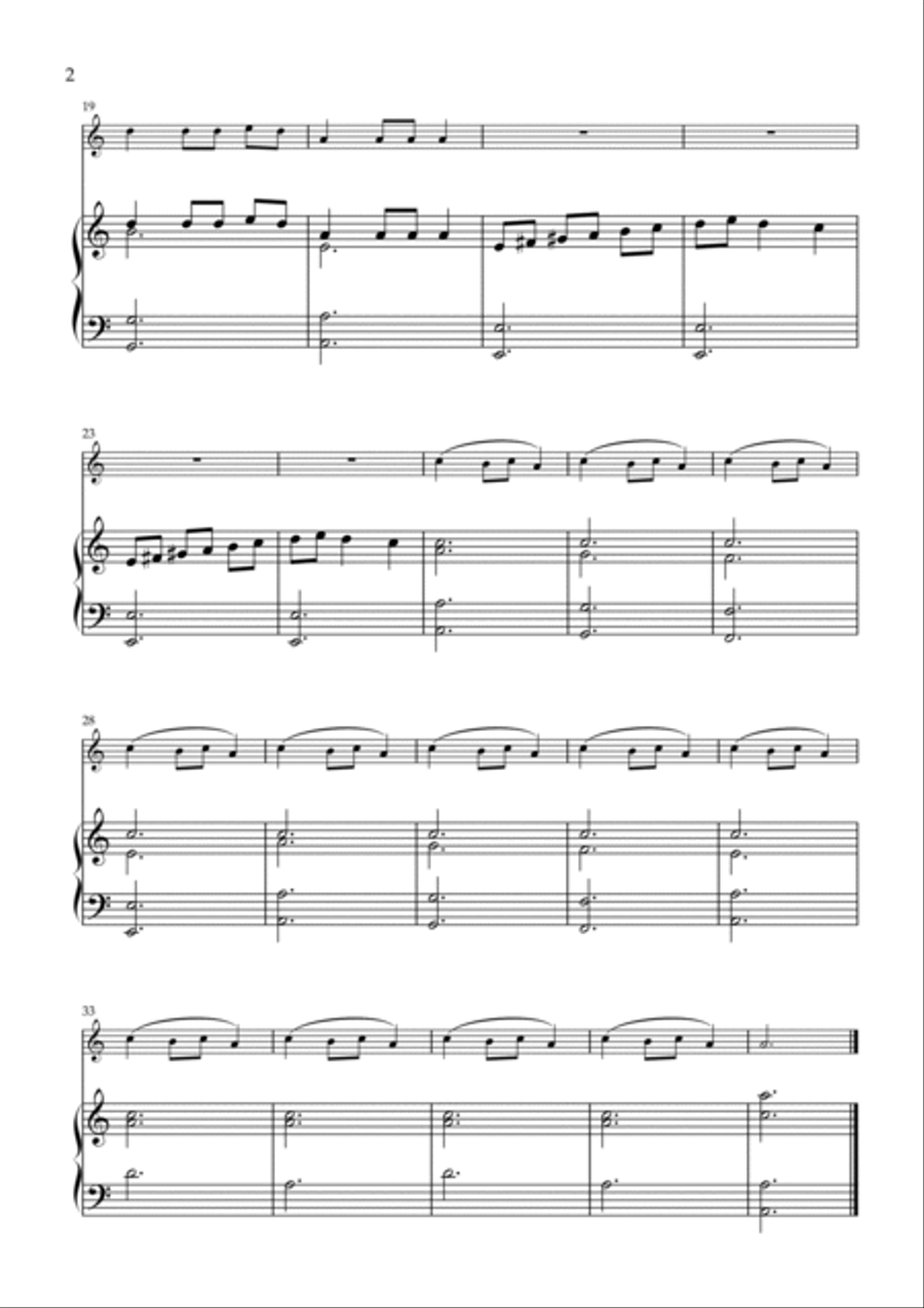 Mykola Leontovych - Carol of The Bells (for Oboe and Piano) Piano scores gallery preview page 2
