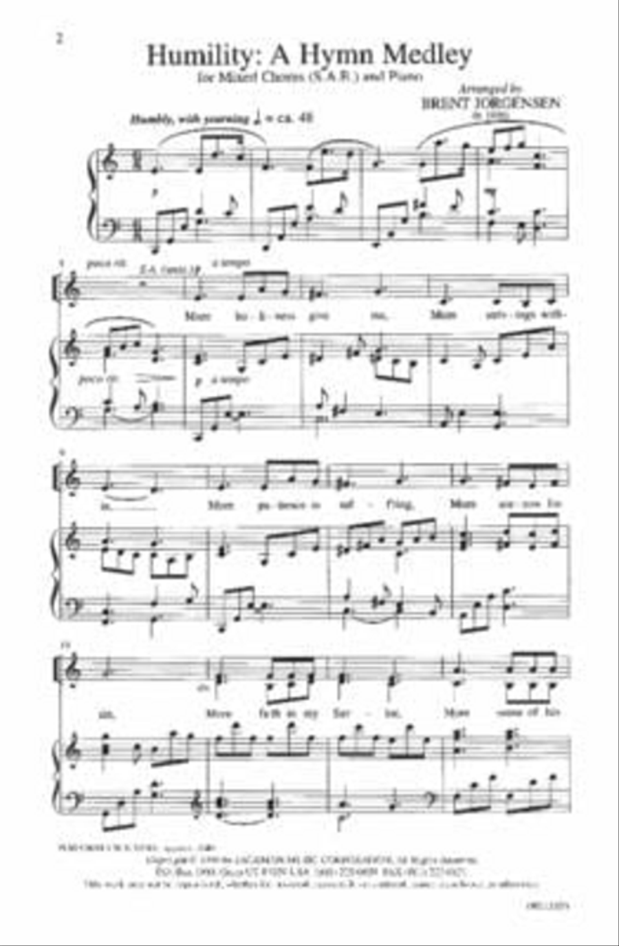 Humility A Hymn Medley - SAB 3-Part scores gallery preview page 2
