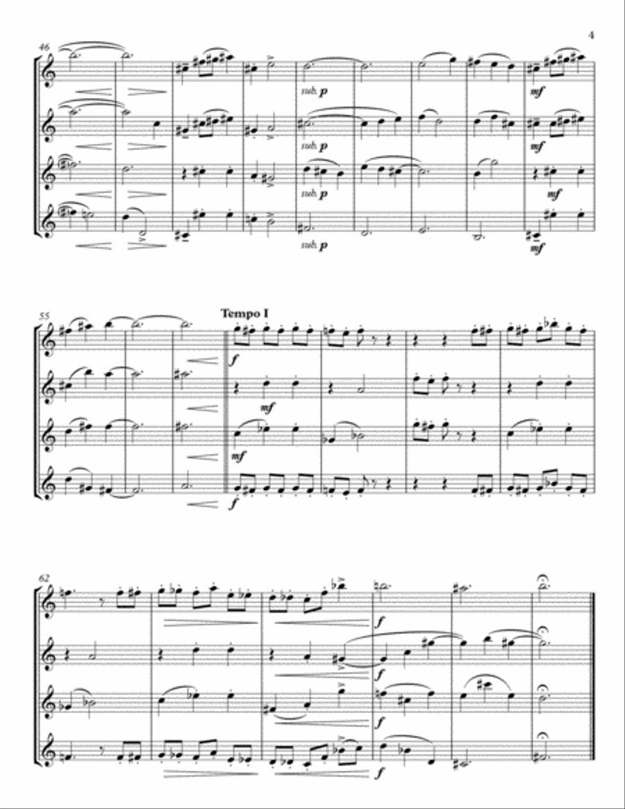 Pagan Dances for Saxophone Quartet Saxophone Quartet scores gallery preview page 5