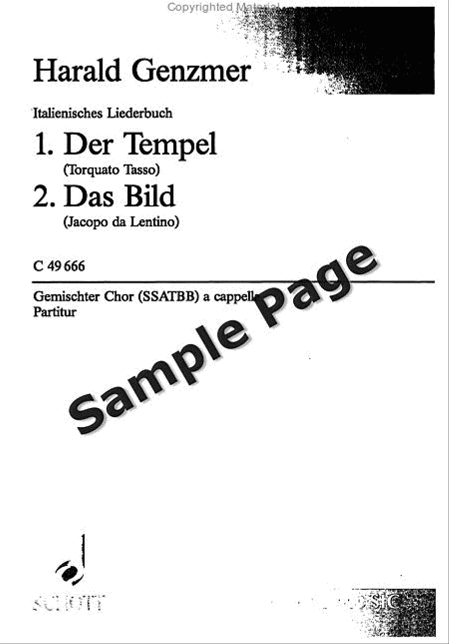 Italienisches Liederbuch 1 Ssatbb 4-Part scores gallery preview page 2