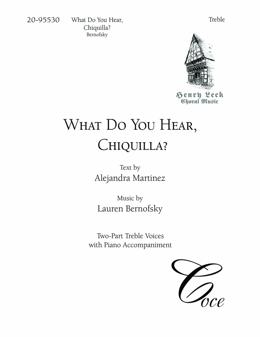 What Do You Hear, Chiquilla? 2-Part scores gallery preview page 1