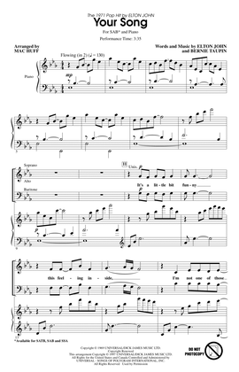 Your Song (arr. Mac Huff)