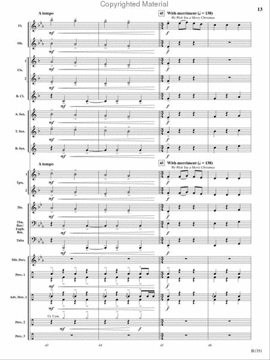 A Canterbury Christmas Concert Band scores gallery preview page 12