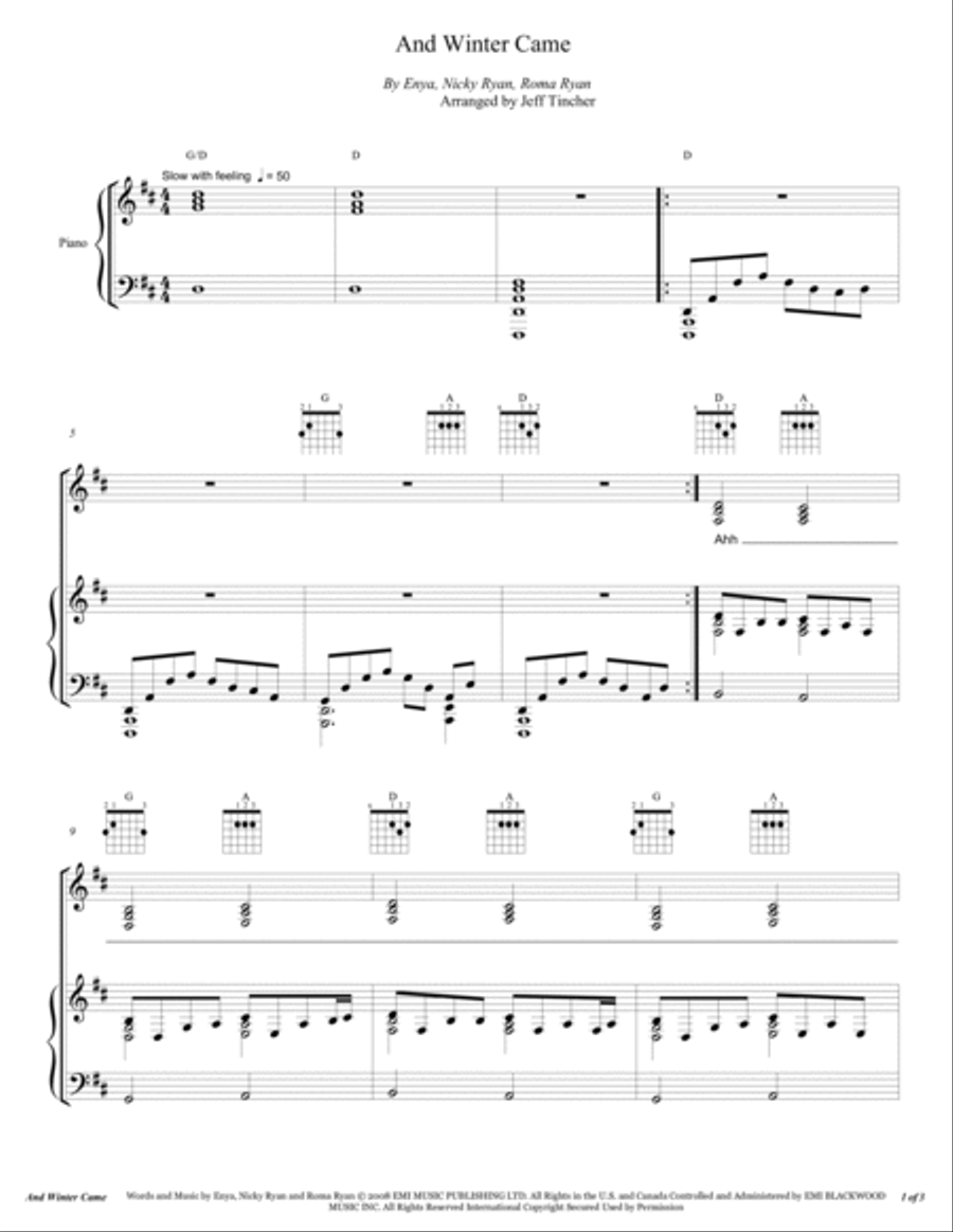 And Winter Came Voice scores gallery preview page 2