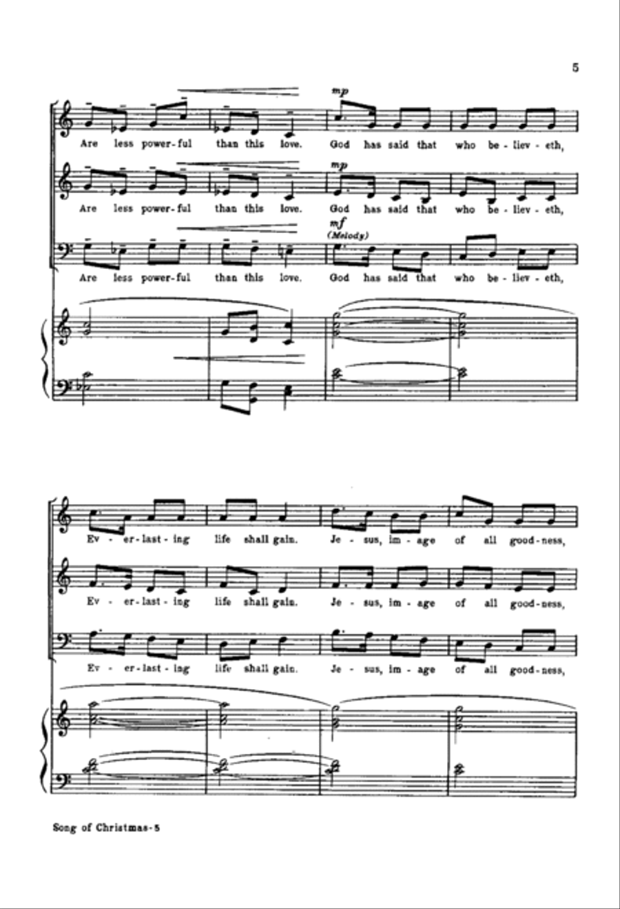 Song Of Christmas 3-Part scores gallery preview page 4