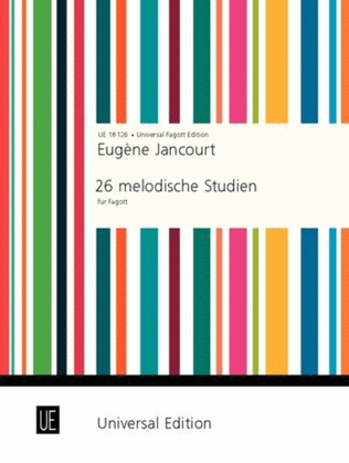 Book cover for Jancourt 26 Melodic Studies