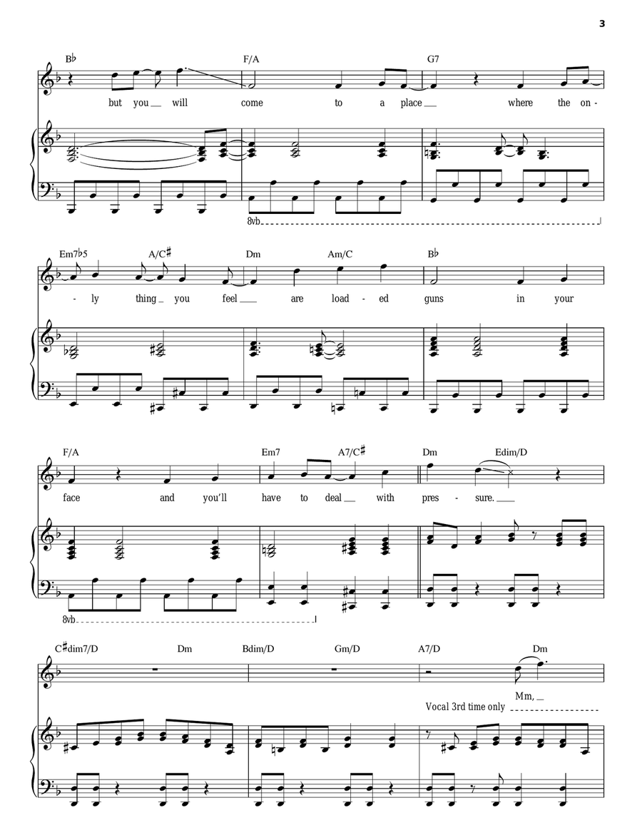 Pressure Pressure Piano, Vocal scores gallery preview page 3