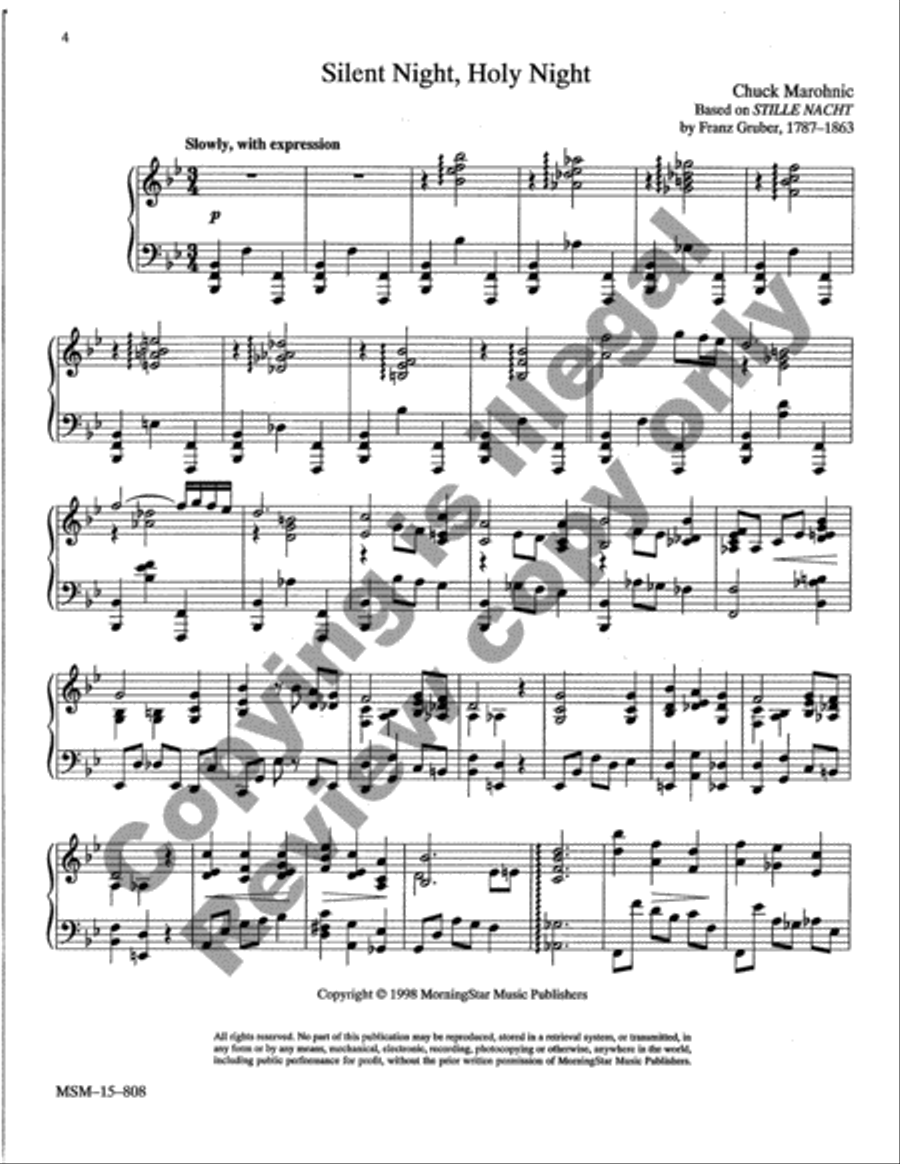 Christmas Jazz: Five Carols for Piano, Set 1 Piano Solo scores gallery preview page 3
