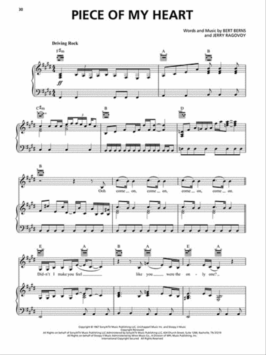 A Night with Janis Joplin Piano, Vocal, Guitar scores gallery preview page 4