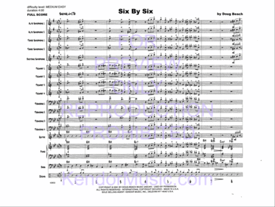 Six By Six Six By Six Jazz Ensemble scores gallery preview page 3