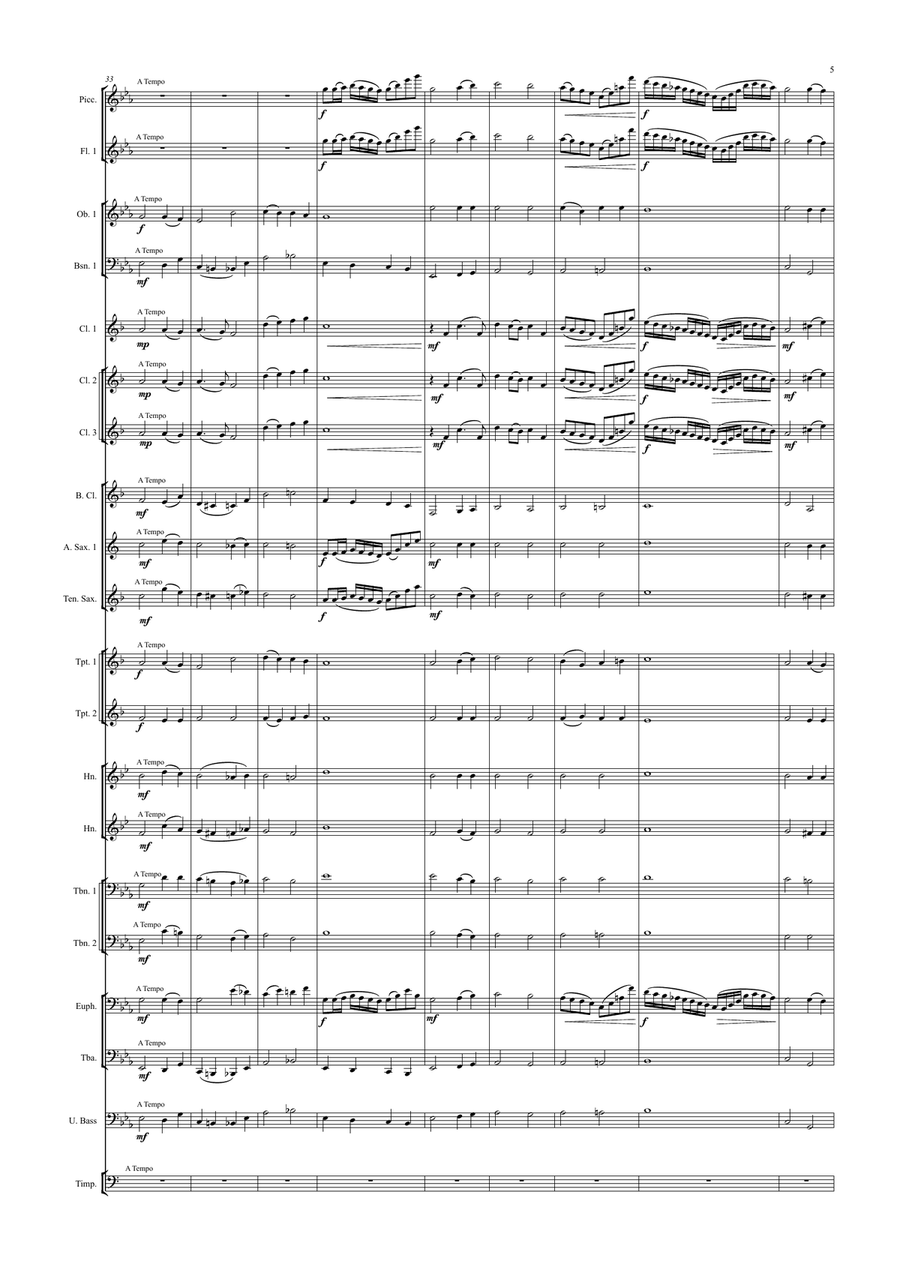 Abide with me Concert Band scores gallery preview page 5