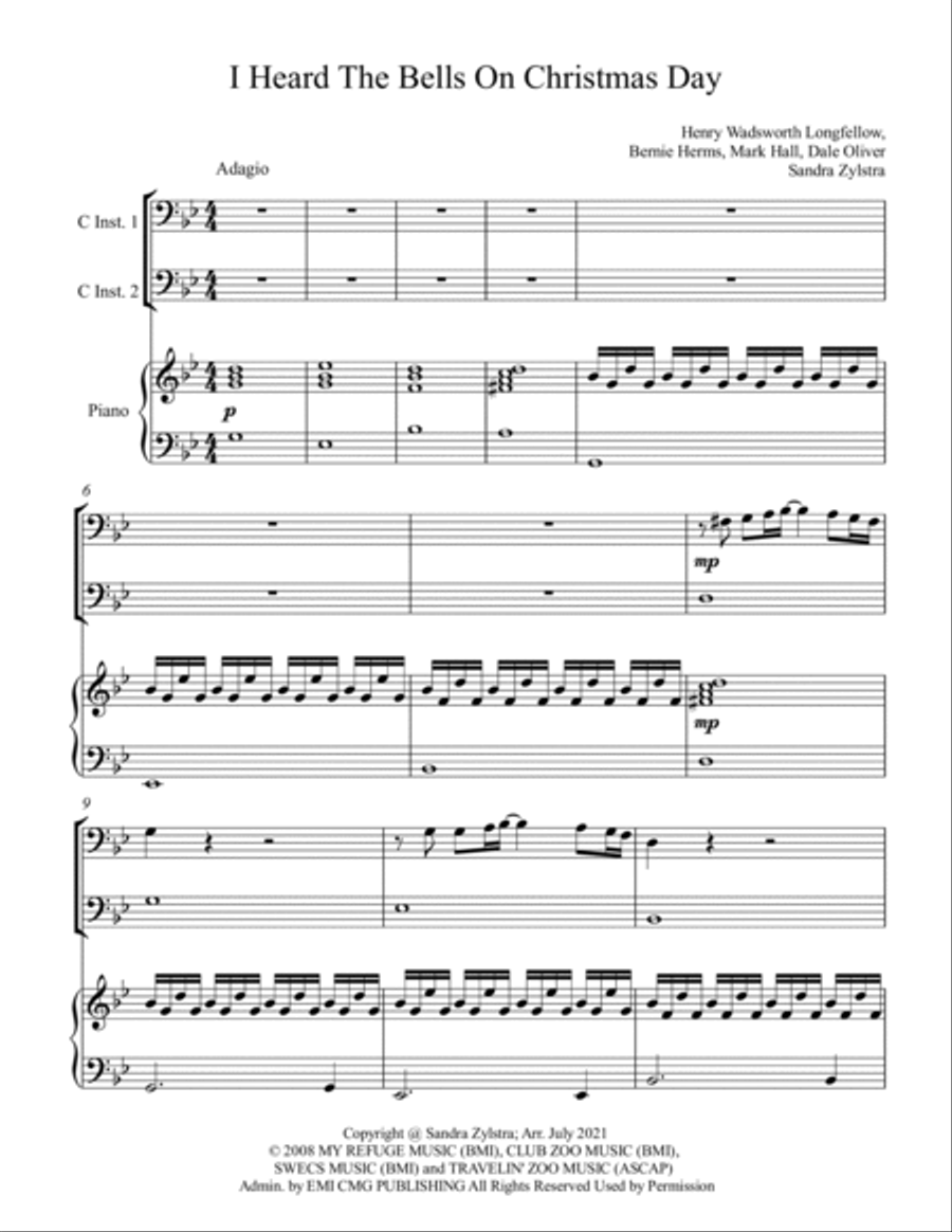 I Heard The Bells On Christmas Day Piano scores gallery preview page 2