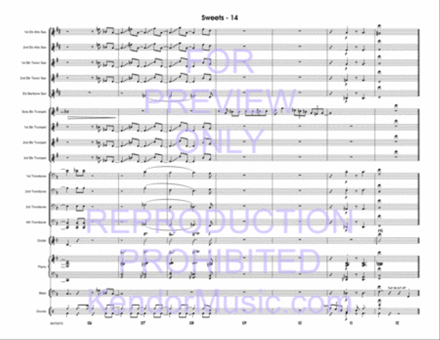 Sweets (Full Score) Jazz Ensemble scores gallery preview page 15