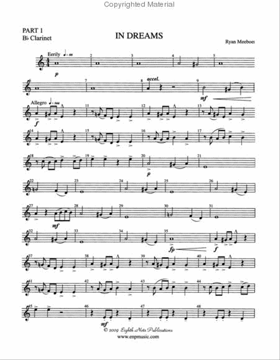 In Dreams Woodwind Ensemble scores gallery preview page 3