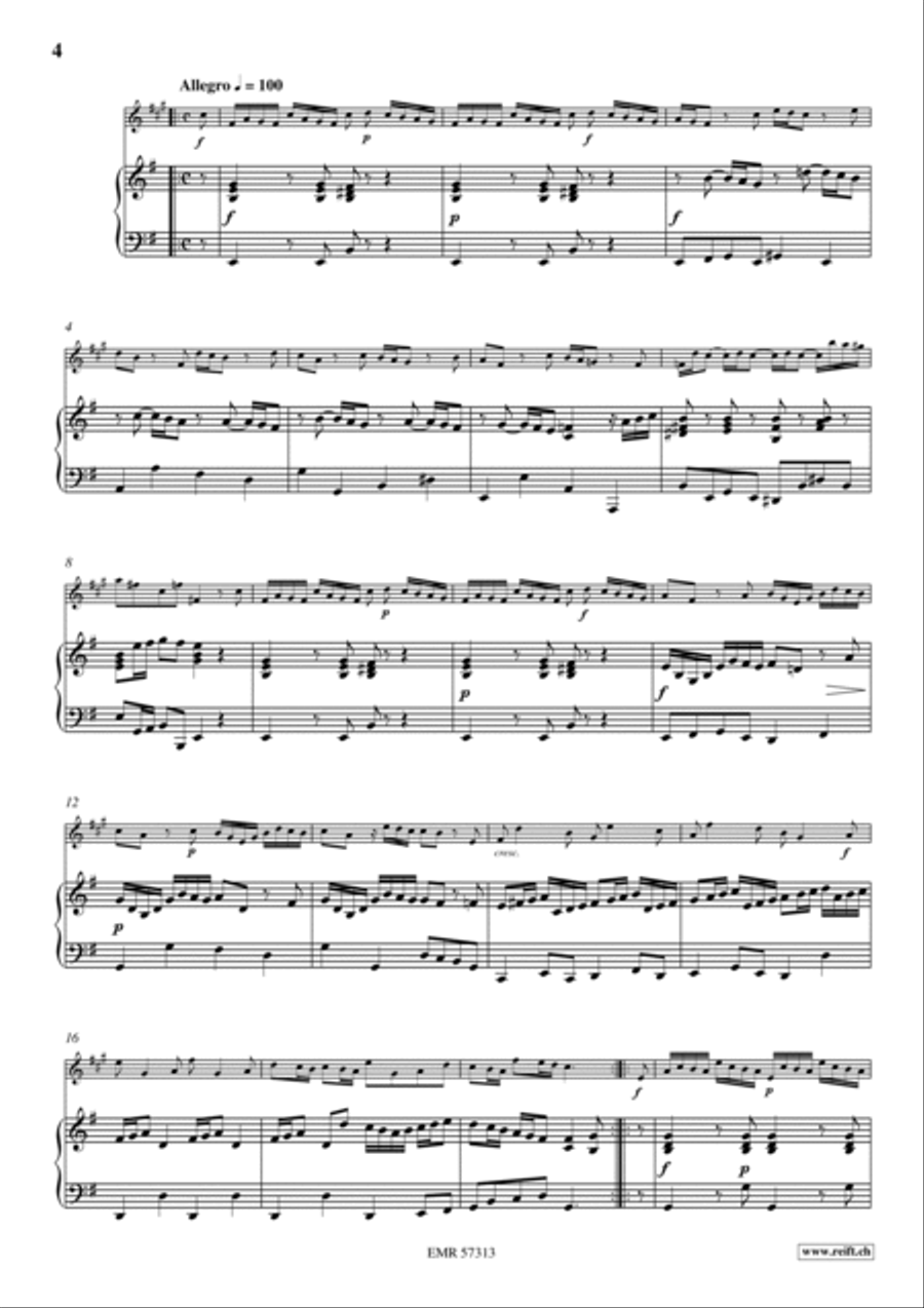 Sonata No. 5 Tenor Saxophone scores gallery preview page 5