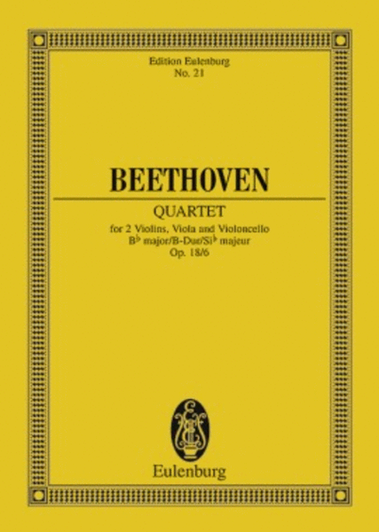 String Quartet in B-flat Major, Op. 18/6