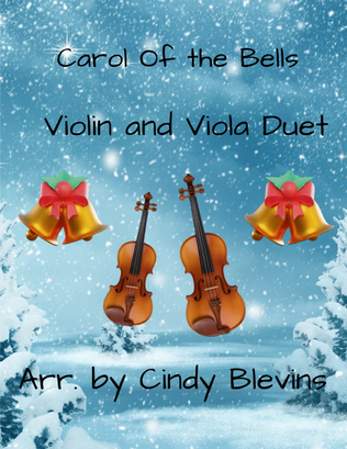 Book cover for Carol Of the Bells, for Violin and Viola Duet