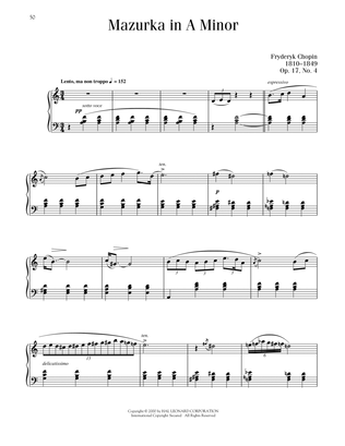 Book cover for Mazurka, Op. 17, No. 4