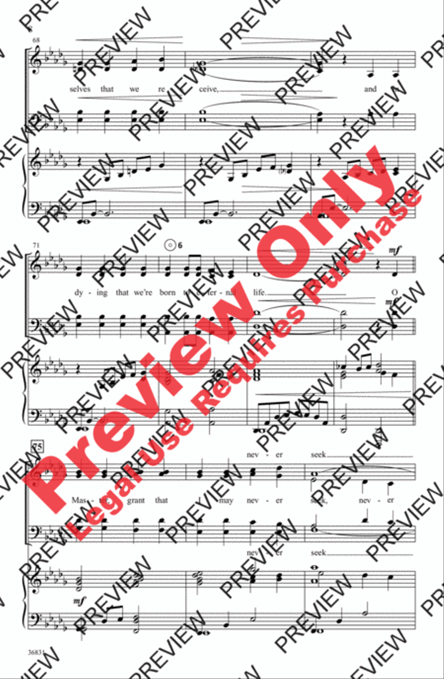 Make Me a Channel of Your Peace 4-Part scores gallery preview page 8
