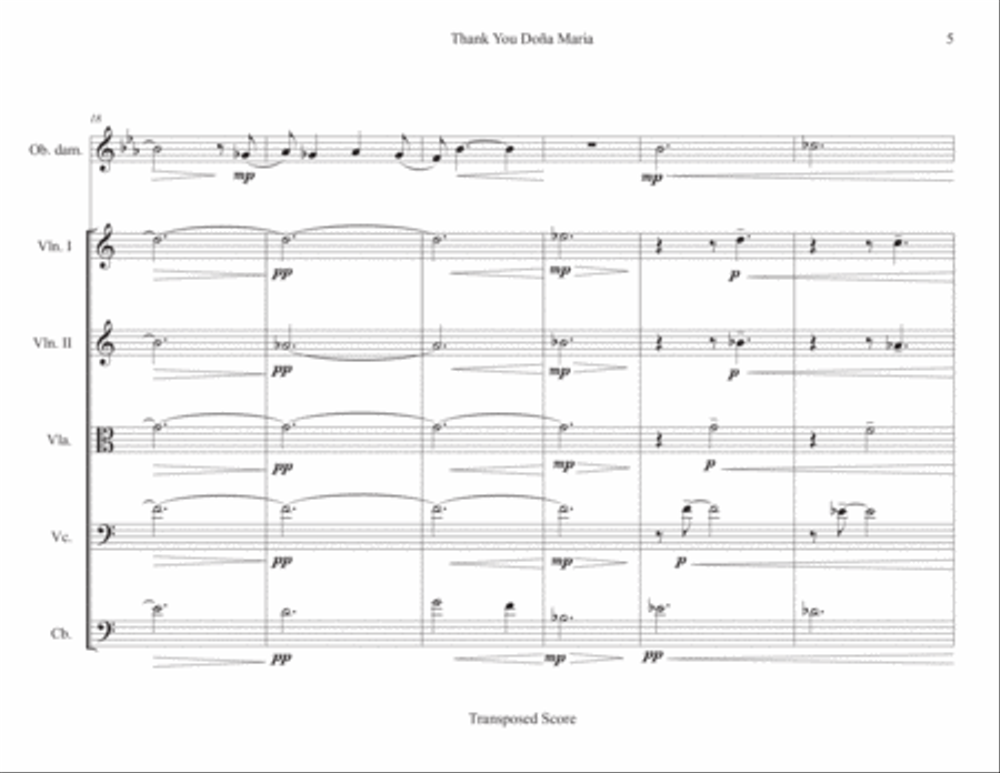 Thank You Doña Maria (Score & MP3) String Orchestra scores gallery preview page 5