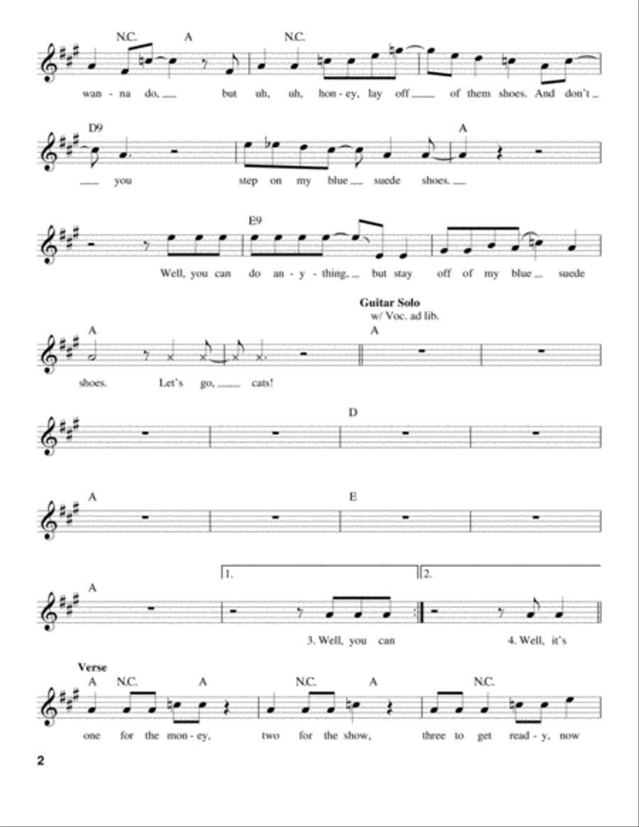 Blue Suede Shoes Voice scores gallery preview page 2