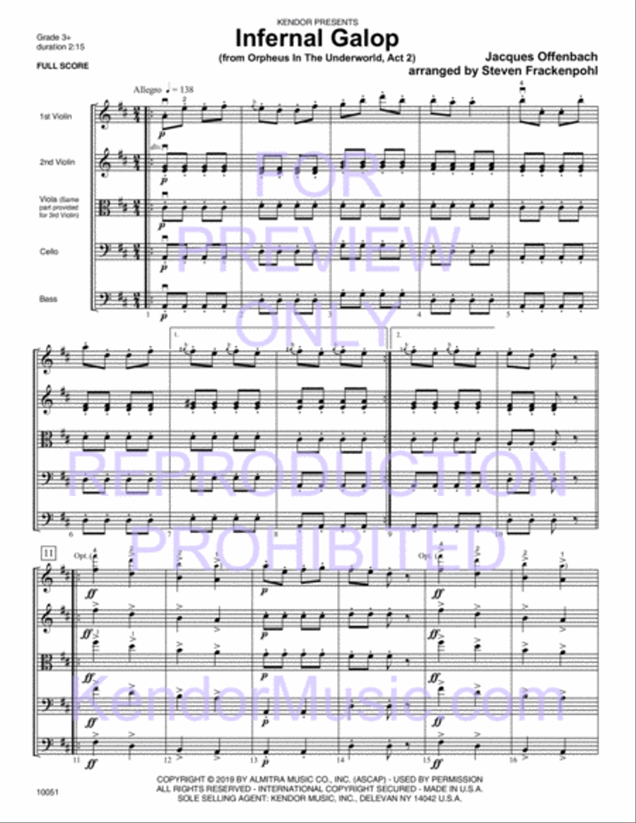 Infernal Galop (from Orpheus In The Underworld, Act 2) String Orchestra scores gallery preview page 2