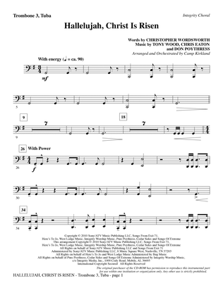 Hallelujah, Christ Is Risen - Trombone 3/Tuba