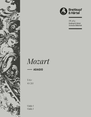 Book cover for Adagio in E major K. 261