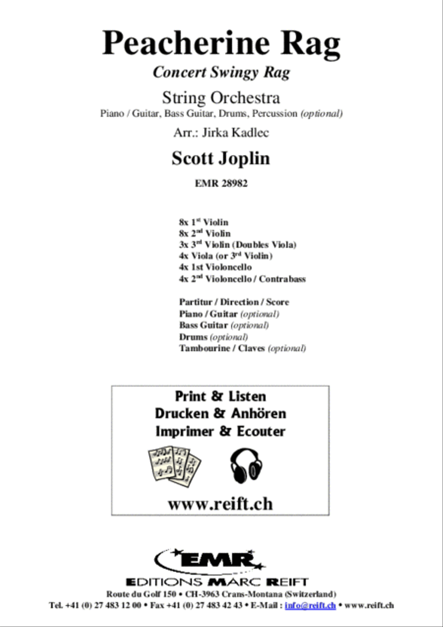 Peacherine Rag String Orchestra scores gallery preview page 2